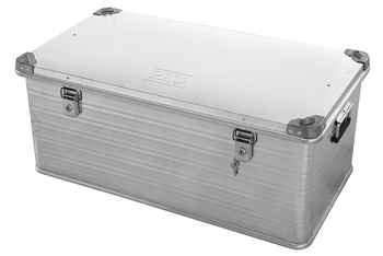 Ящик алюминиевый РИФ усиленный с замком 902х495х379 мм (ДхШхВ)