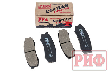 Колодки тормозные задние РИФ Toyota LC 105,120, Mitsubishi Pajero 3, 4 OEM 04466-60020, 04466-60010, 4605A448