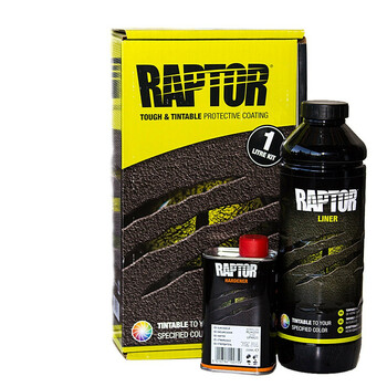 Покрытие защитное повышенной прочноcти RAPTOR, колеруемое, с отвердителем 2K U-POL 1л