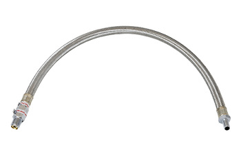 Шланг метализированый 50 см с обратным клапаном, 1/8" (папа) х 1/4" (папа)