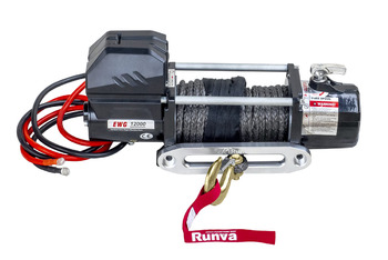 Лебёдка автомобильная электрическая 12V Magnum 12000 lbs 5443 кг (синтетический трос)