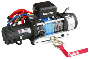 Лебёдка автомобильная электрическая 12V Runva EWX12000SR 5443 кг (синтетический трос)