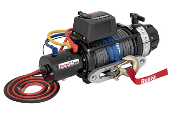 Лебёдка автомобильная электрическая 12V Runva EWB11000SSR 5000 кг (влагозащищенная) синтетический трос