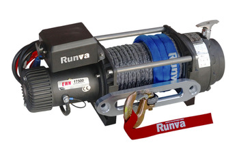 Лебёдка электрическая (индустр.) 24V Runva EWN17500USR24V 7960 кг синтетический трос