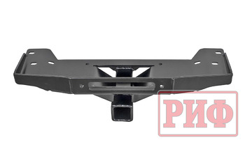 Площадка РИФ под лебедку в штатный бампер УАЗ Патриот 2015+ с квадратом под фаркоп