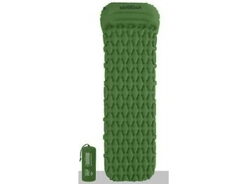 Коврик надувной Naturehike с подушкой, 185x59x3,5 см, зелёный (без надувного мешка)