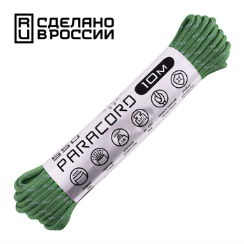 Паракорд 550 CORD nylon 30м световозвращающий  (ultragreen)
