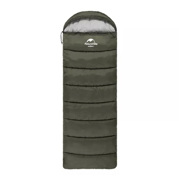 Мешок спальный Naturehike U250, (190х30)х75 см, (левый) (ТК: +6C), темно-зеленый