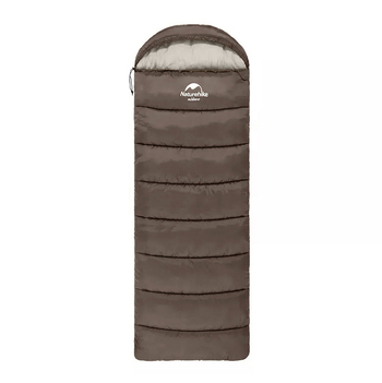 Мешок спальный Naturehike U250, (190х30)х75 см, (левый) (ТК: +6C), коричневый