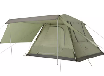Палатка Naturehike Ango 3-местная, автоматическая, тент, снежная юбка, зеленый