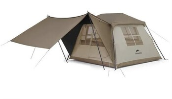 Палатка Naturehike Village 5.0 II поколения 4-местная, коричневая
