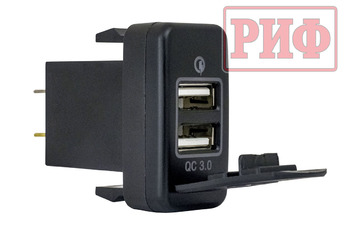 Розетка USB 2 QC 3.0 для Toyota 40x20