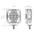 Светодиодная фара дальнего света РИФ 112x112x50 мм 90W LED