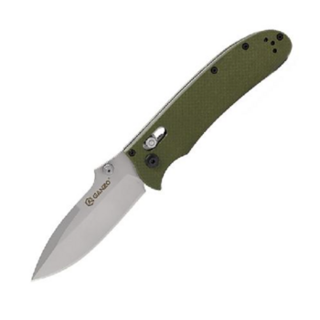 Нож GANZO 704, с клипсой, длина клинка 86 мм, сталь 440С, зелёный